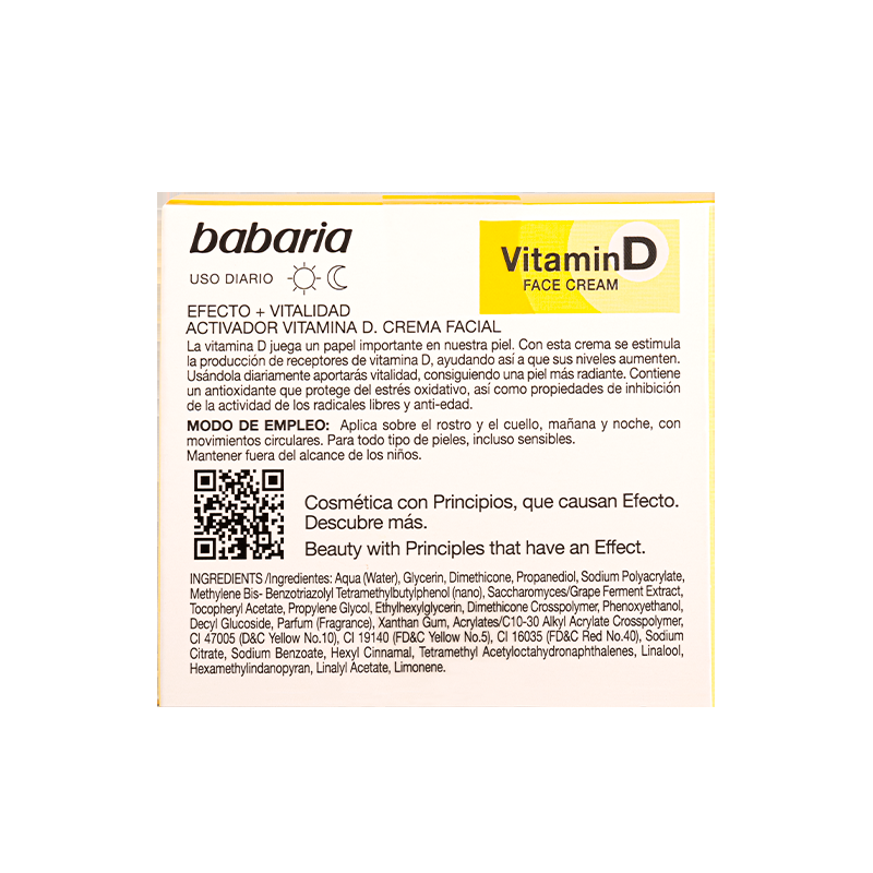﻿Babaria Crema Facial Vitamin D Rebajas online