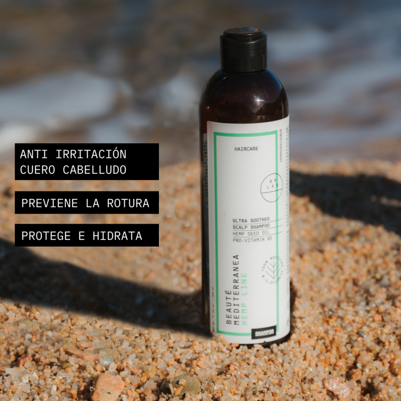 Beauté mediterranea Ultra Soothed Scalp Champú con aceite de Cáñamo sin Sulfatos Últimos 3 días