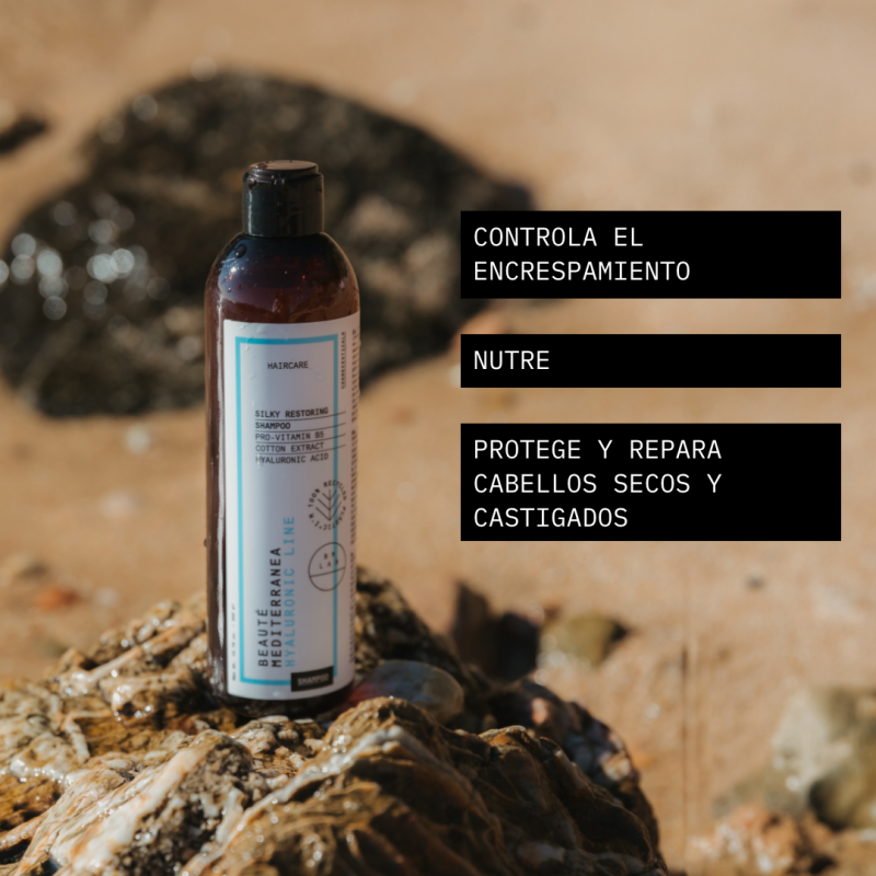 Beauté mediterranea Silky Restoring Champú con Ácido Hialurónico sin Sulfatos Últimos 2 días