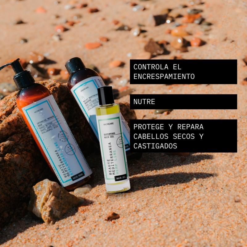 Beauté mediterranea Repairing Shock Hair Treatment con Ácido Hialurónico sin Sulfatos Superdescuento