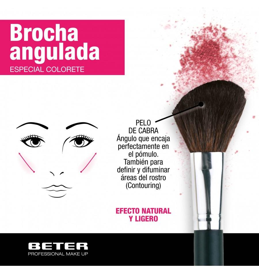Beter Brocha de maquillaje angulada. Pelo de cabra Outlet online
