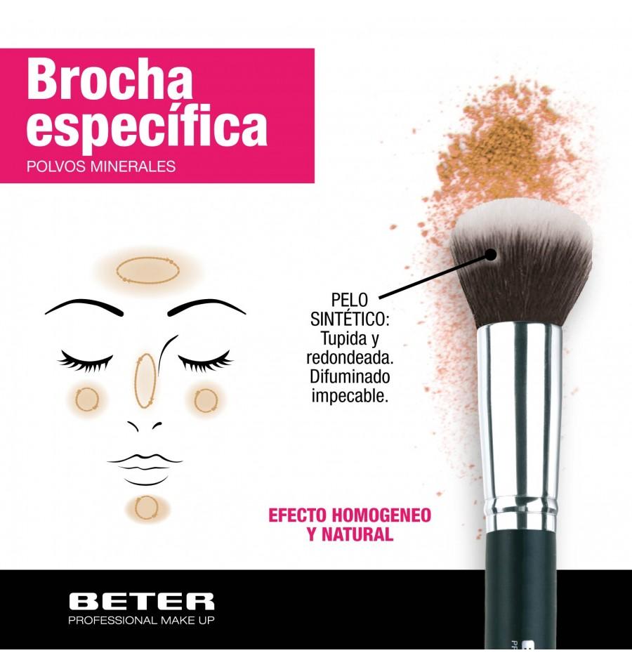 Beter Brocha para polvos minerales. Pelo sintético Rebajas