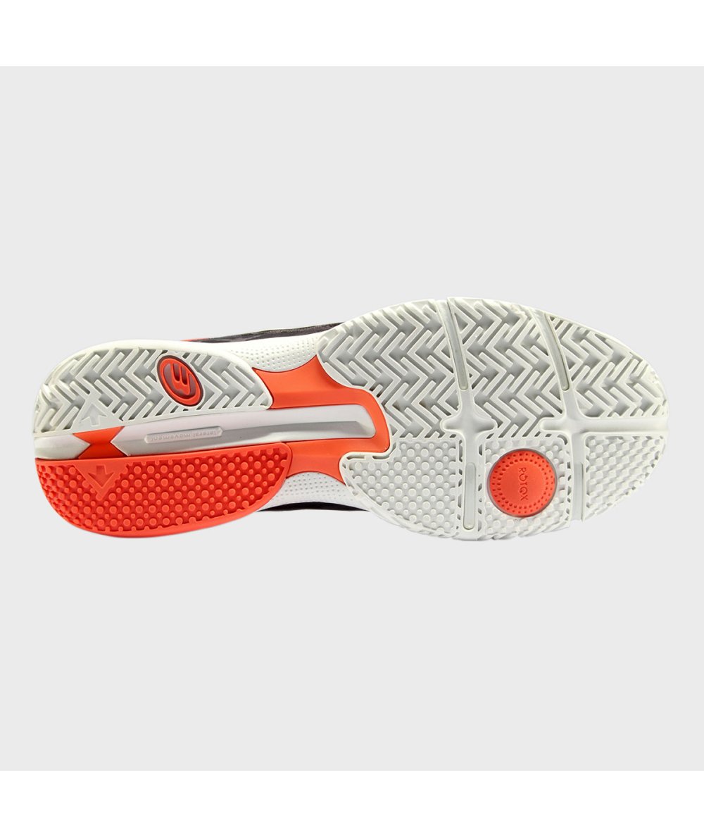 Bullpadel ZAPATILLA BULLPADEL FLOW 24I GRIS Y NARANJA 2025