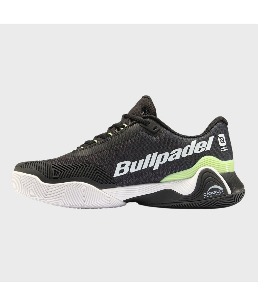 Bullpadel ZAPATILLA BULLPADEL HACK VIBRAM 24I NEGRO Y VERDE Los más vendidos