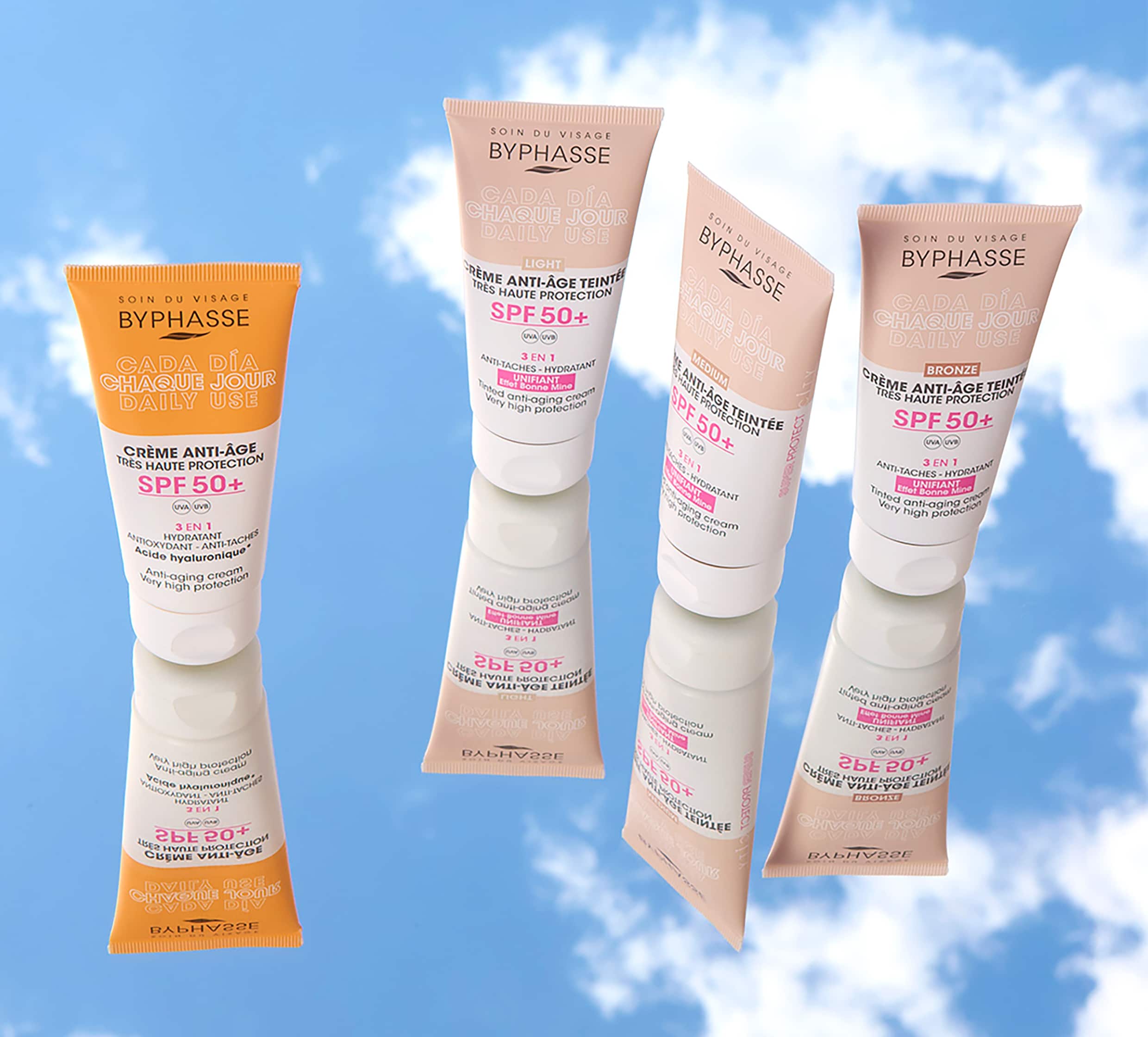 Byphasse ANTI-AGING FACE CREAMSPF 50+ TINTED MEDIUM 50ML ÚLTIMAS EDICIONES