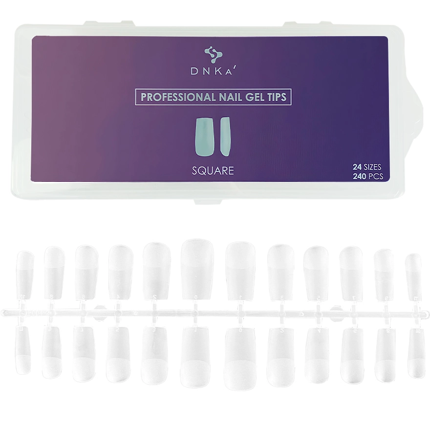 Dessata Professional Nail Gel Tips DNKa’ Square 240 pcs