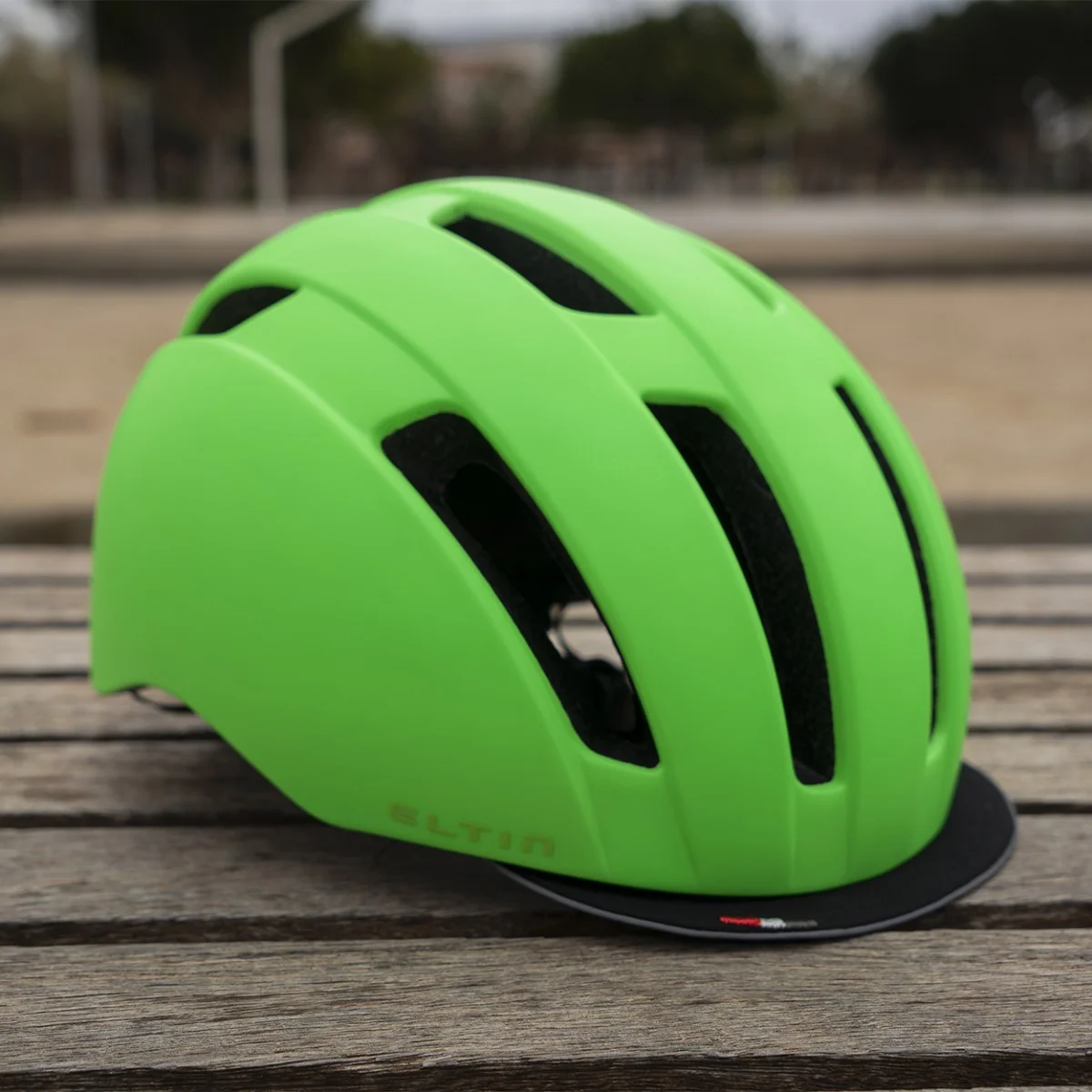 Eltin Casco de Bici Urbana Bliss Verde flúor mate Descuento por venta flash