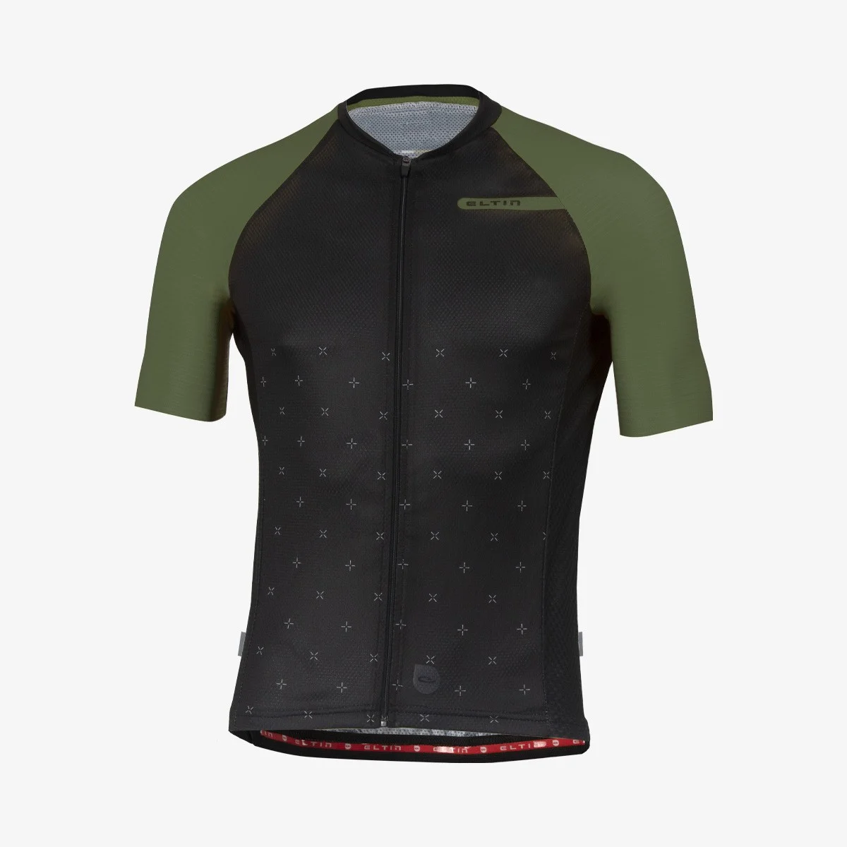 Eltin Maillot Ciclismo Resistance Negro y Verde oliva Precio ultrabajo