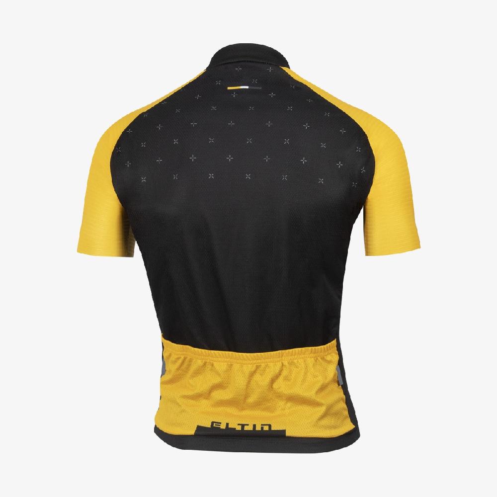 Eltin Maillot Ciclismo Resistance Negro y Mostaza En línea