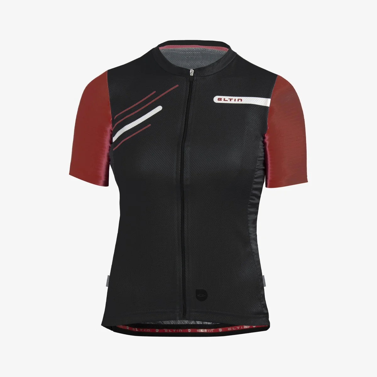 Eltin Maillot Mujer Glorious Manga Corta Negro y Burdeos Outlet online
