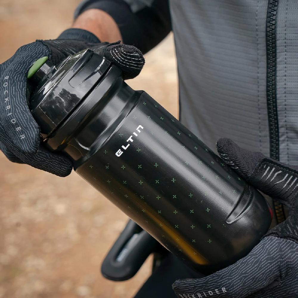 Eltin Bidón de ciclismo Eltin 600ml negro y verde oliva Últimos 3 días