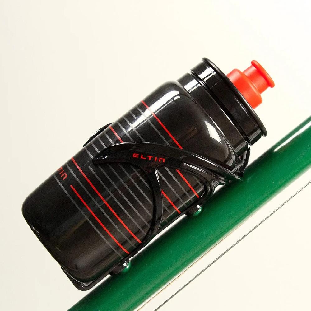 Eltin Bidón de ciclismo Pro 550ml negro y rojo Promoción por tiempo limitado