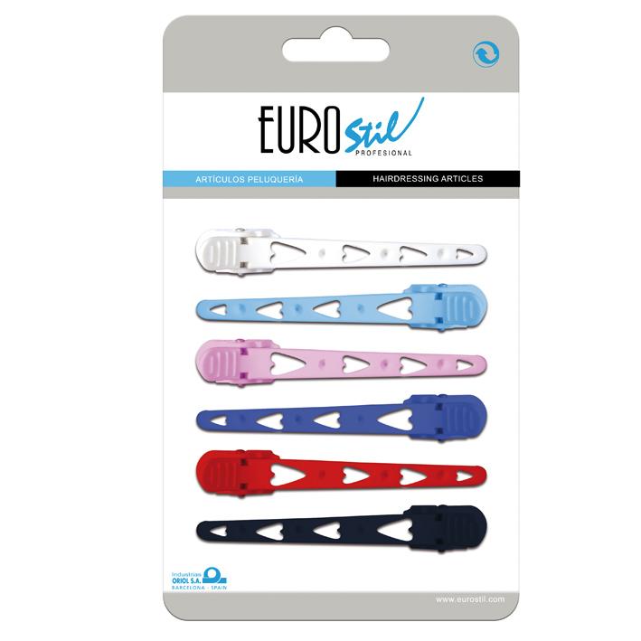 Eurostil CARTON 6 PINZAS PLAST.CORAZON