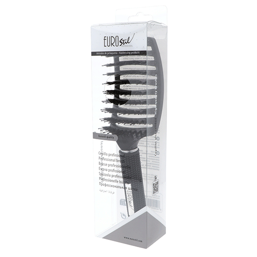 Eurostil CEPILLO VENT CURVO DOBLE NYLON NEGRO Precios de Black Friday