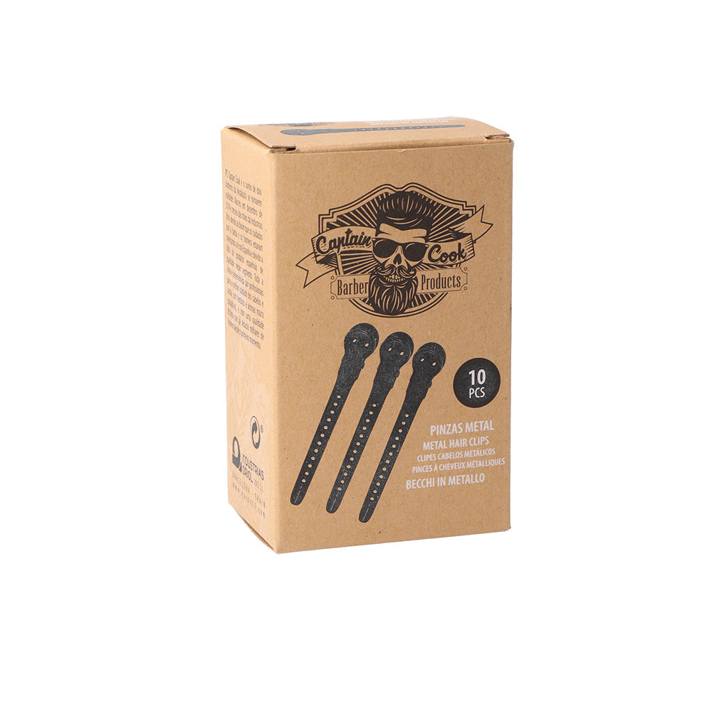 Eurostil CAJA 10 PINZAS METÁLICAS NEGRAS CAPTAIN COOK Libre de impuestos