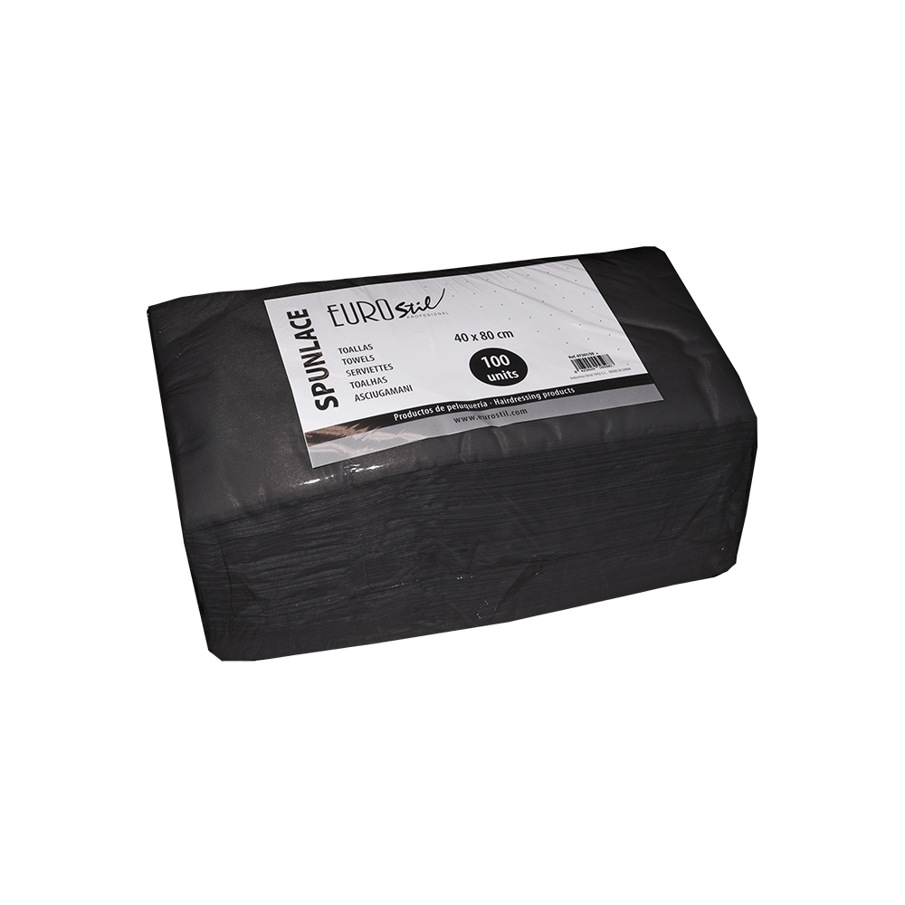 Eurostil BOLSA 100 TOALLAS 40×80 SPUNLACE NEGRO Descuentos del mes