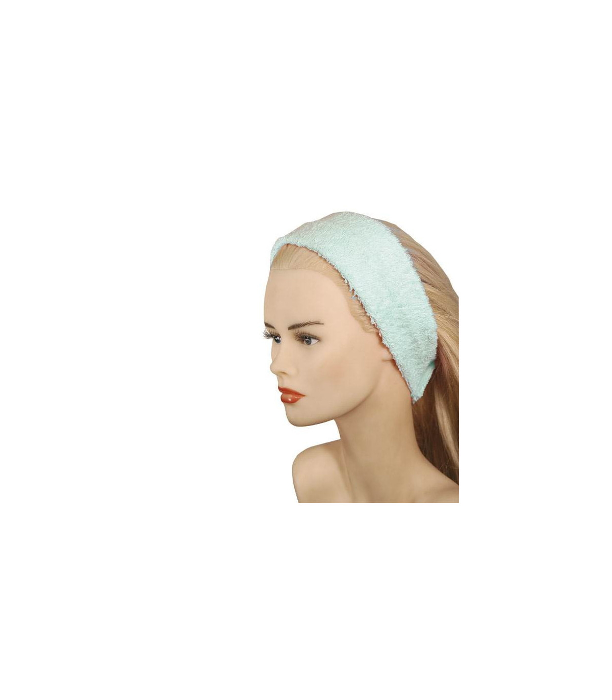 Fama fabre TURBANTE RIZO CIERRE VELCRO AZUL ALGODÓN