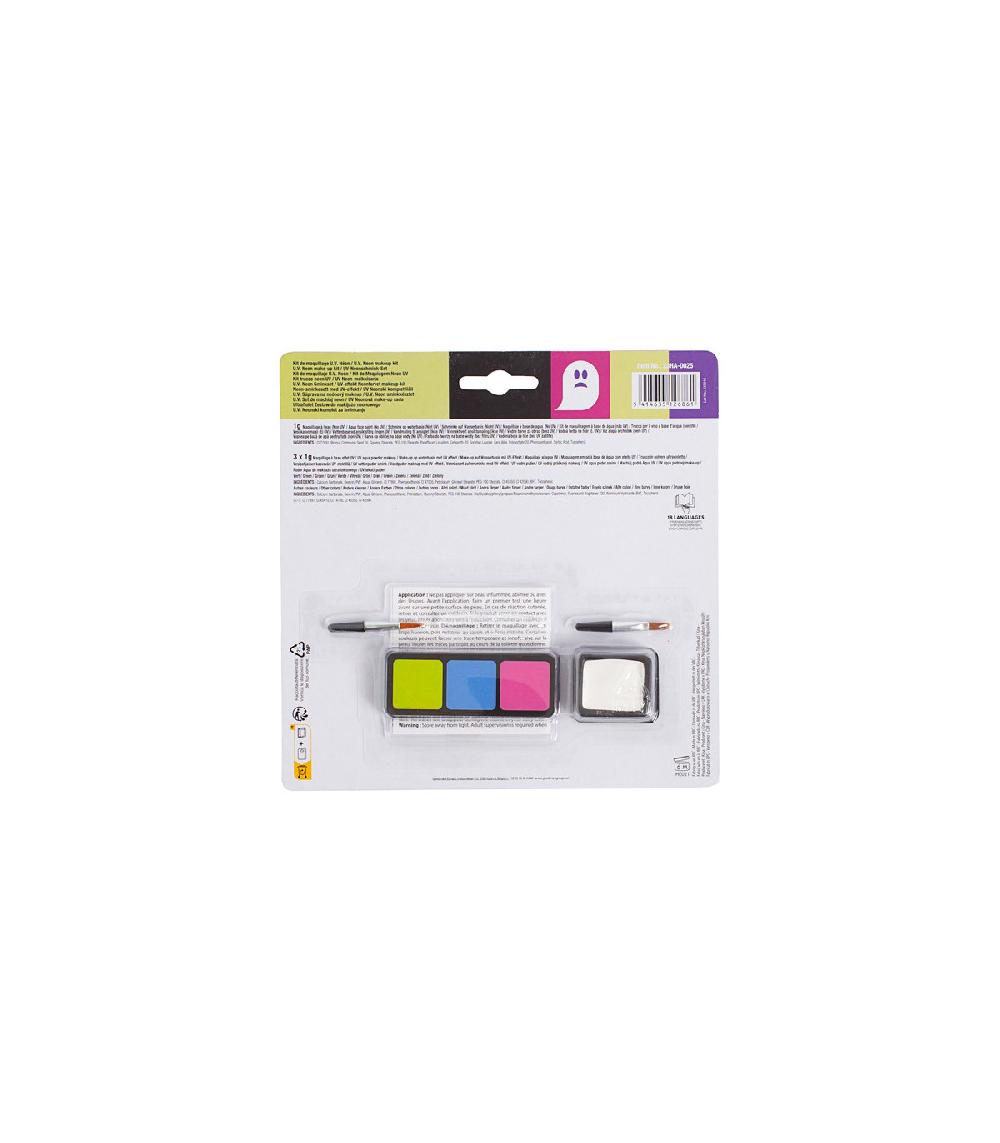Fama fabre KIT MAQUILLAJE HALLOWEEN UV (VERDE-AZUL-ROSA) Ahorra y exporta