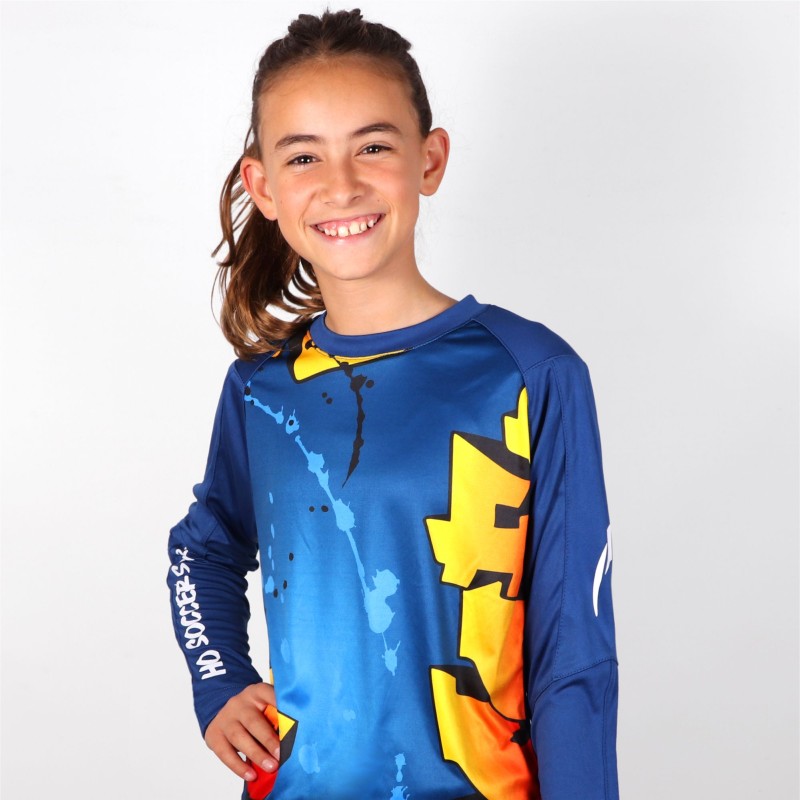Ho soccer Jersey Portero Graffiti Niño Azul