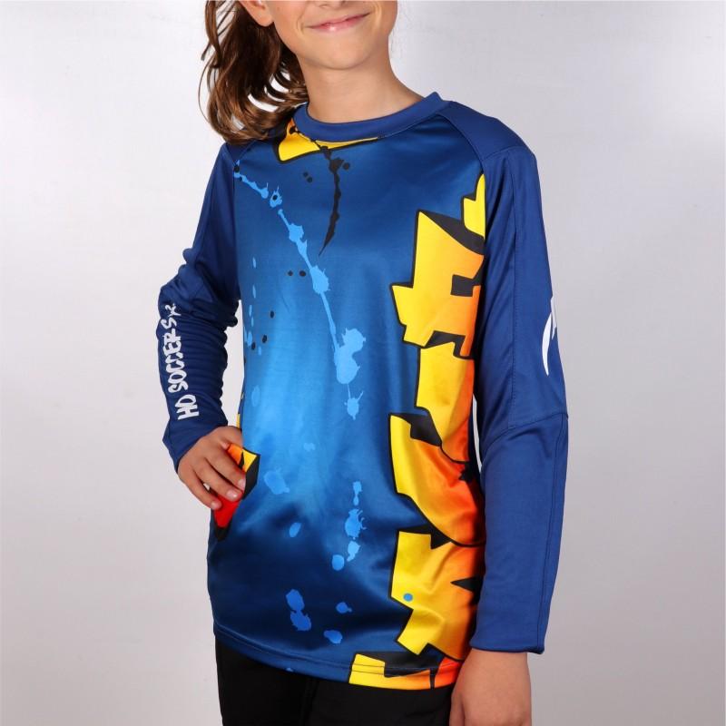 Ho soccer Jersey Portero Graffiti Niño Azul Envío gratis