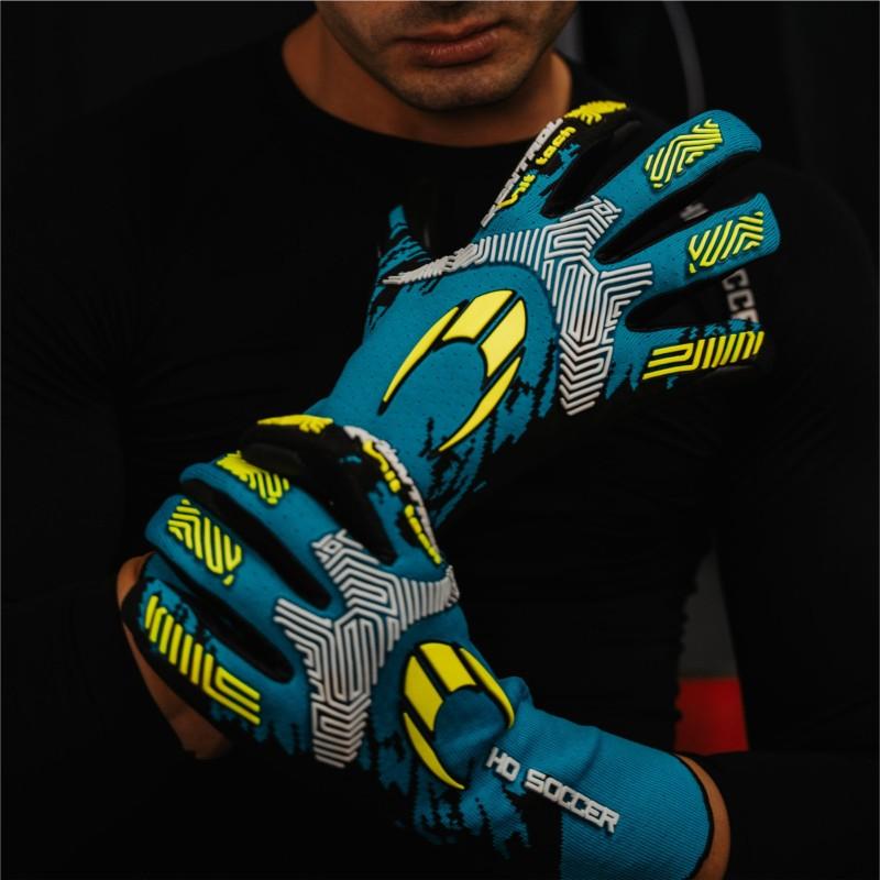 Ho soccer Guante SSG Kontrol Knit Tech Black Turquoise Última moda