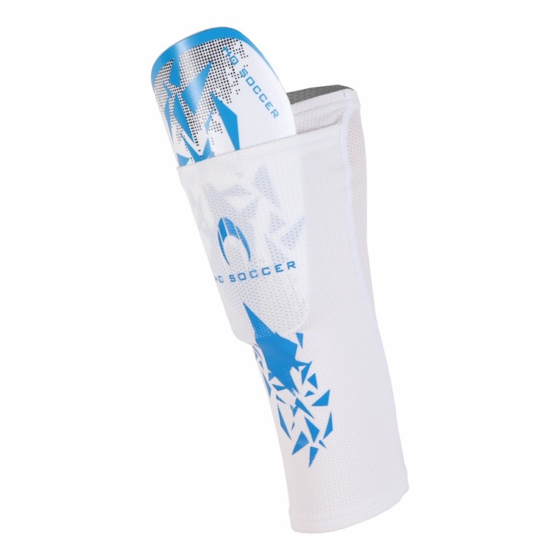 Ho soccer Espinillera Rebel blanca/azul
