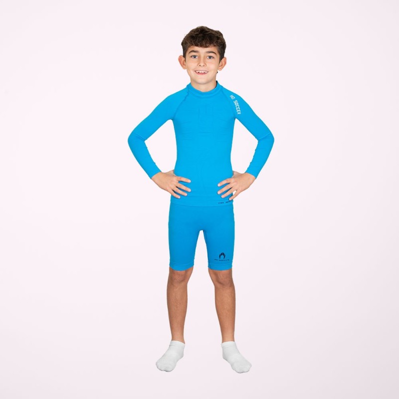 Ho soccer Malla térmica corta azul niño Precio ultrabajo