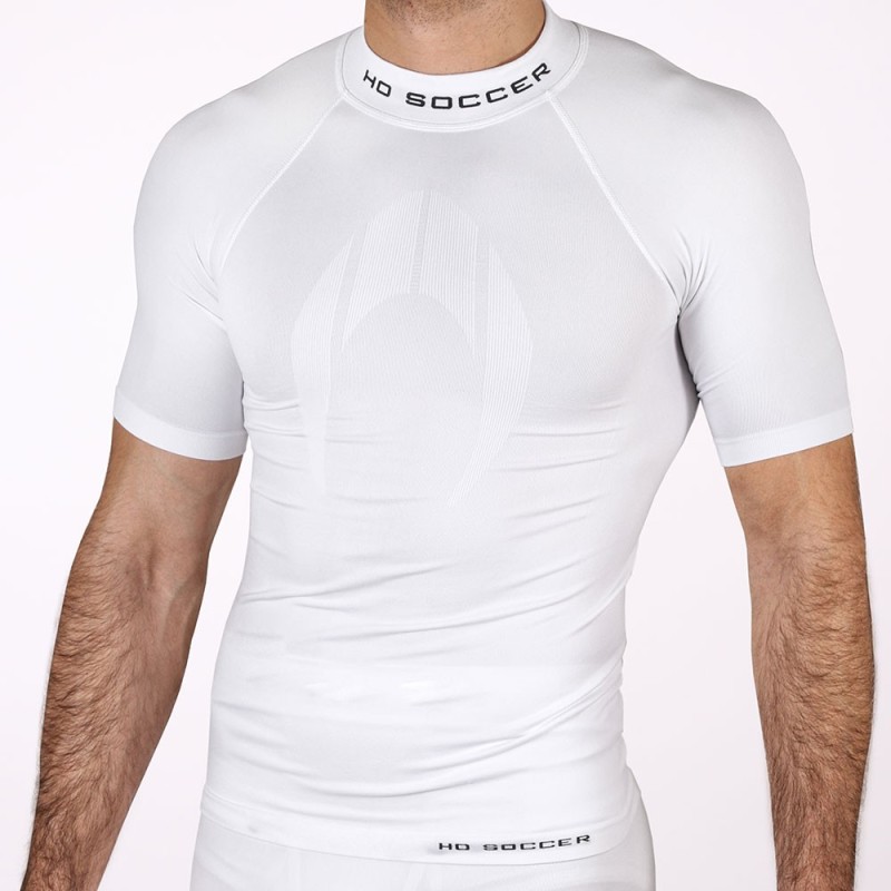 Ho soccer Camiseta Térmica de Manga Corta Blanca