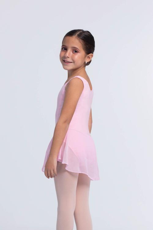 intermezzo Vestido rosa sin mangas con falda de ballet para niña de Algodón Intermezzo 2025