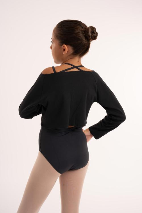 intermezzo Crop Top Danza de manga larga en algodón de Intermezzo Ventas relámpago