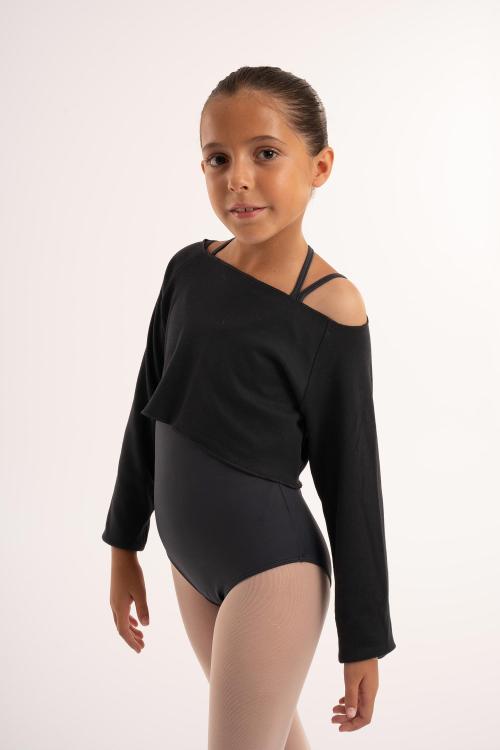 intermezzo Crop Top Danza de manga larga en algodón de Intermezzo Ventas relámpago