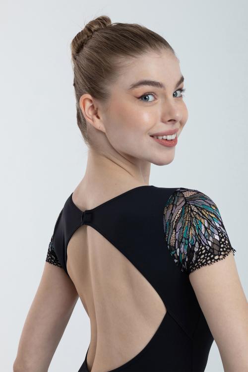 intermezzo Maillot Carlota mangas de blonda de colores para ballet y danza Intermezzo Promoción por tiempo limitado