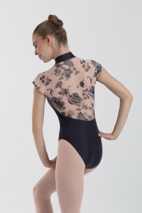 intermezzo Maillot Cindy con tul floral estampado lycra reciclada Intermezzo ballet danza Oferta especial de fábrica