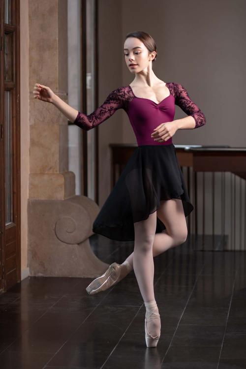 intermezzo Falda Negra larga Ballet y Danza corte asimétrico de Intermezzo Ofertas especiales