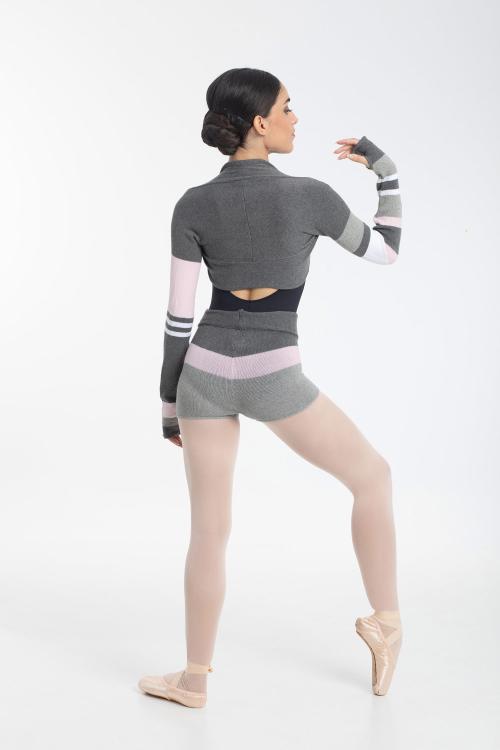 intermezzo Mangas de rayas de algodón con ojal calentamiento danza y ballet Intermezzo Último día