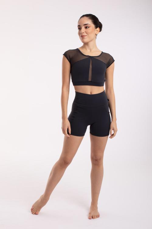 intermezzo Top Deportivo Manga Corta y detalles de Malla Transparente de Intermezzo Precio ultrabajo