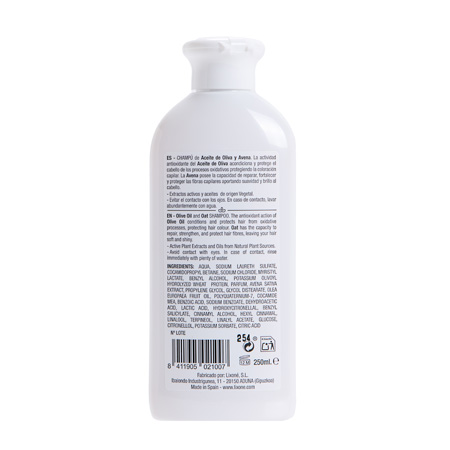 lixone CHAMPÚ de Aceite de Oliva y Avena 250 ml Último día