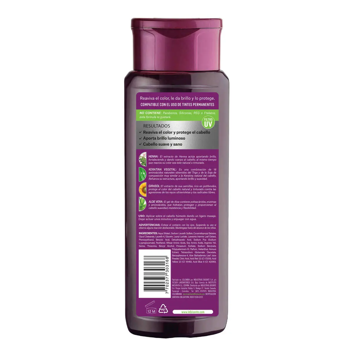 ﻿naturaleza y vida Champú coloursafe borgoña x 300 ml Rebajas online