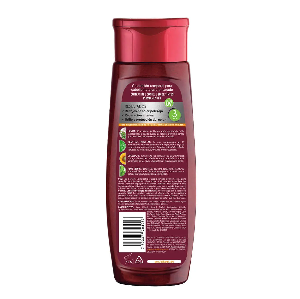 naturaleza y vida Mascarilla capilar coloursafe pelirrojo x 300 ml Precio de fábrica