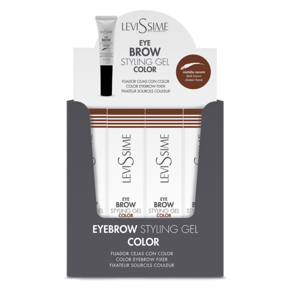 nirvel Eyebrow Styling Gel Color Castaño Oscuro Expositor