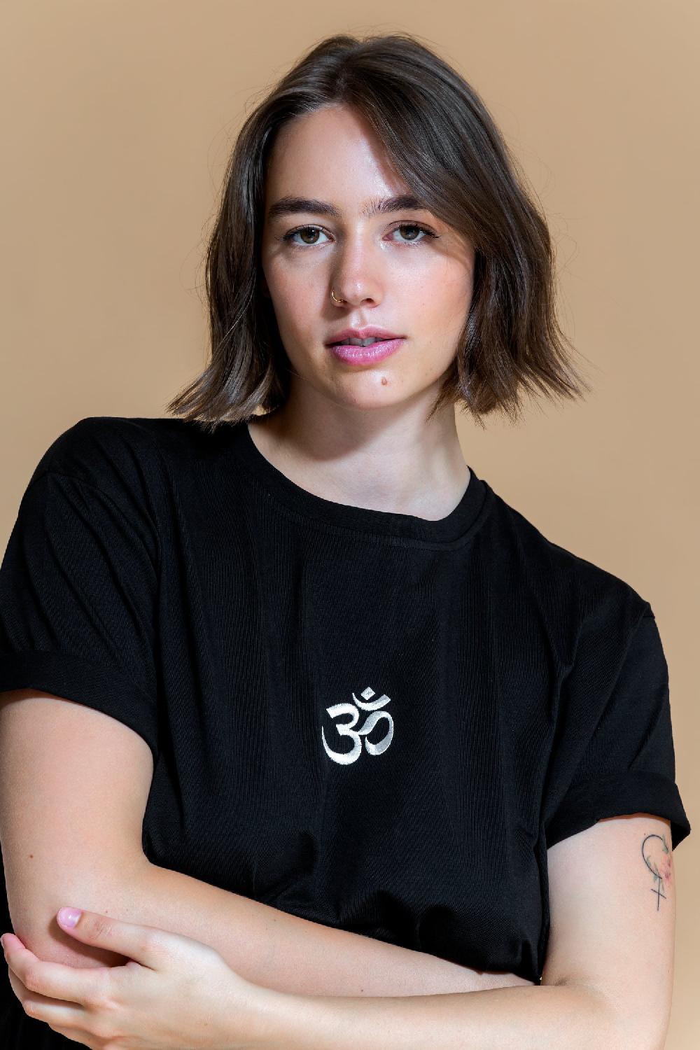 shambhala barcelona Camiseta Om Negro Outlet online