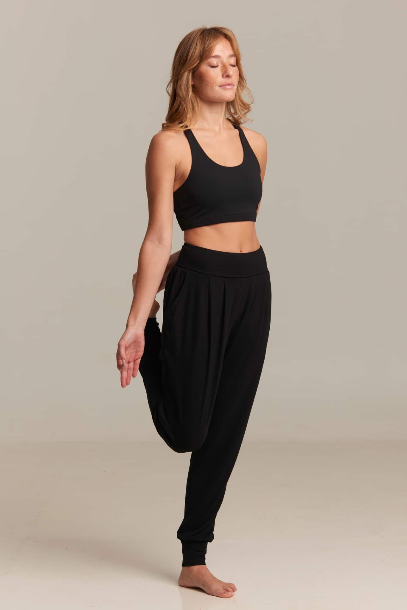 shambhala barcelona Pantalón Purusha Harem Negro Venta caliente