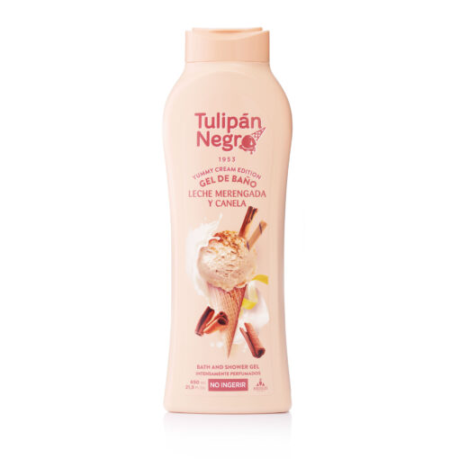tulipán negro Gel de Baño Leche Merengada y Canela 650 ML Grandes ahorros