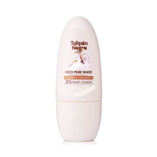tulipán negro Desodorante Roll-On Coco Pure White 50 ml Precio ultrabajo