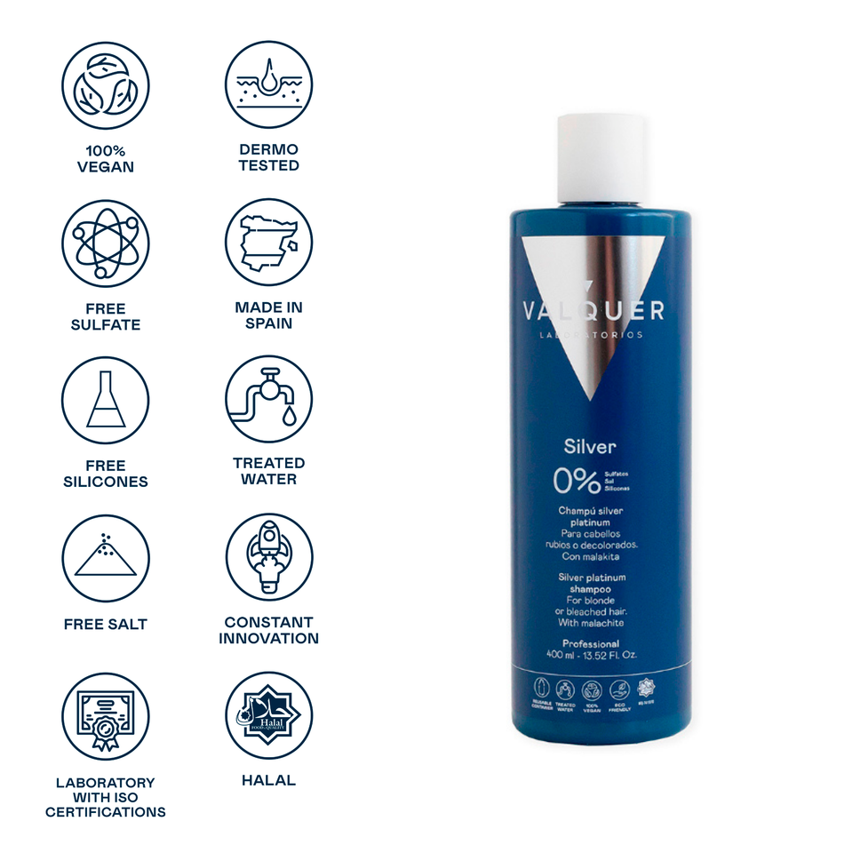 valquer laboratorios Champú Matizador 0% sin sulfatos - Silver Platinum Oferta especial de fábrica