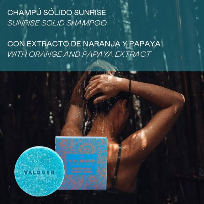 valquer laboratorios Champú sólido Sunrise (extracto de naranja y papaya) - 50 g Liquidación