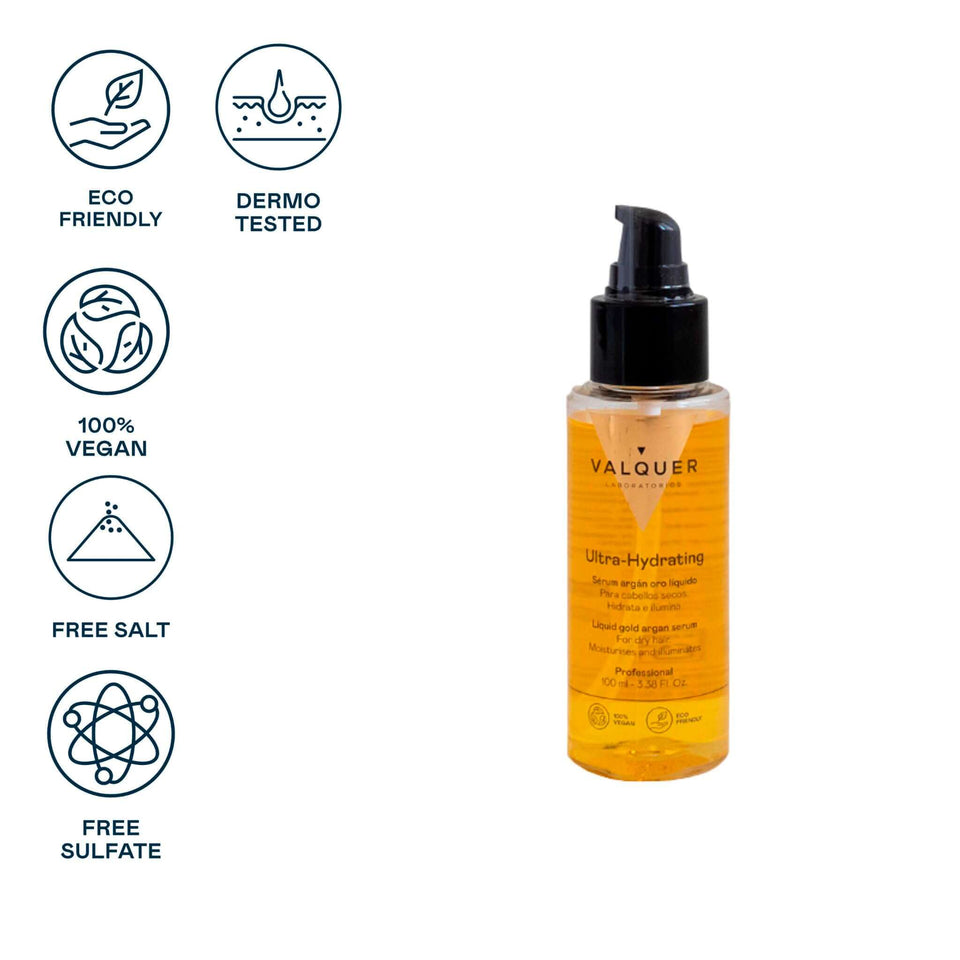valquer laboratorios Sérum con Aceite de Argán y Oro Líquido - 100 ml Envío internacional gratuito