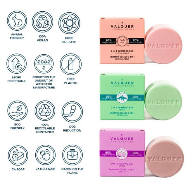 valquer laboratorios Champú sólido 2 en 1 Cebolla - 70 g Última moda