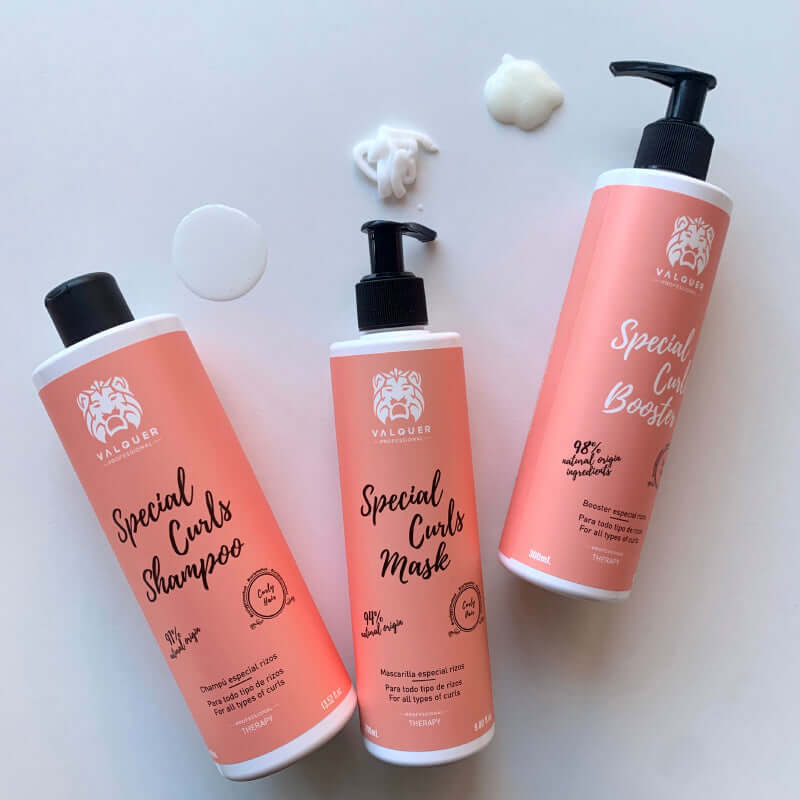 valquer laboratorios Pack curly Champú mascarilla y booster para cabellos rizados - 990 ml Precio ultrabajo