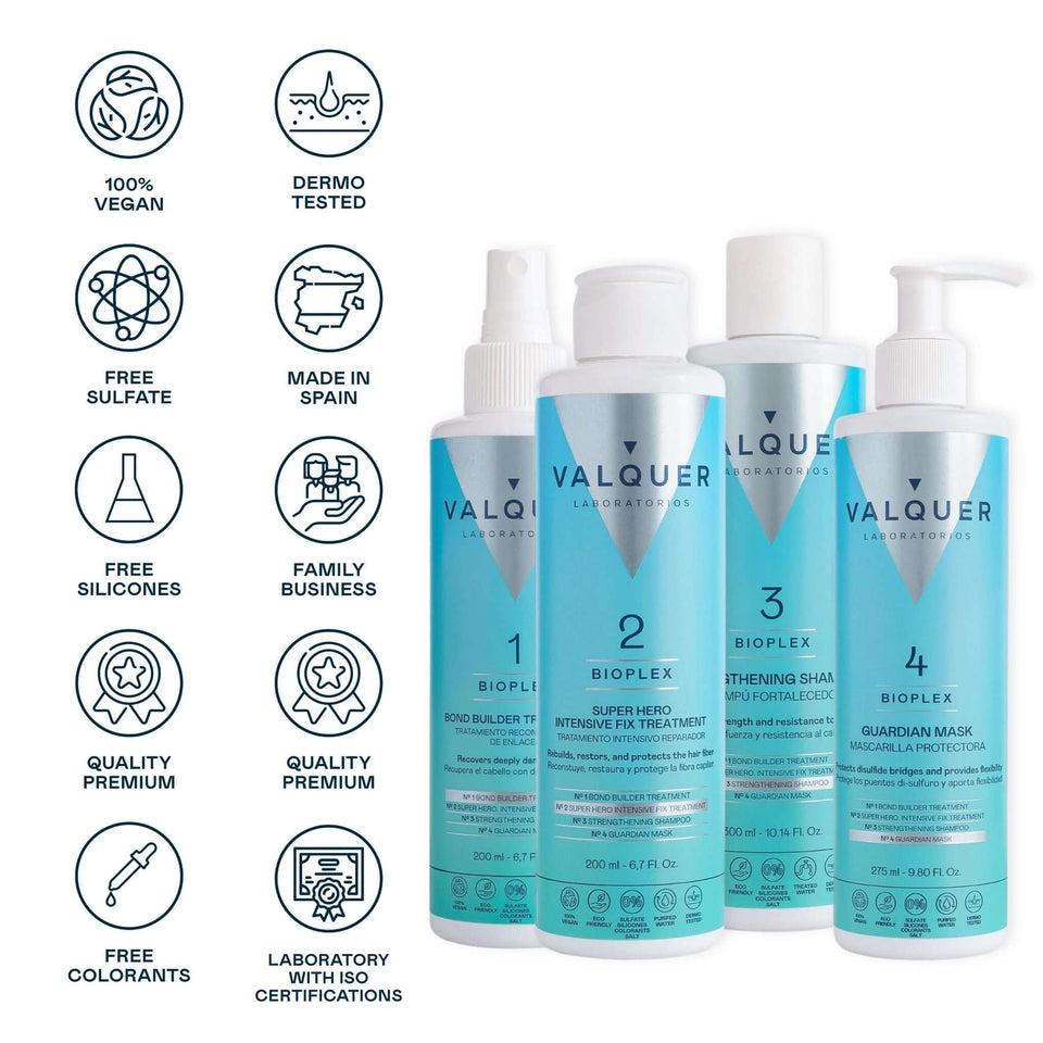 valquer laboratorios Estuche Bioplex - Tratamiento Completo para Reconstrucción y Protección Capilar - 975 ml Ventas relámpago